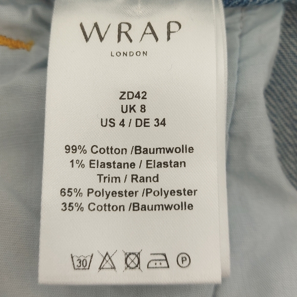 Wrap London Baggy Oversized Boyfriend Jeans Size 4 - Picture 7 of 11